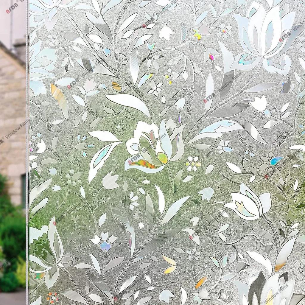 3D-Regenbogen-Fensterfolie, Chamäleon-Dekoration für Zuhause, statisch haftend, nicht klebend, Glasfensteraufkleber, Wärmedämmung, Glasaufkleber