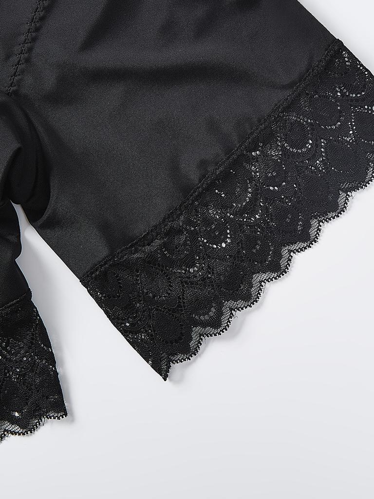 Sicherheitshose mit flachem Winkel, Spitzen-Body-Tuck-Unterwäsche für Frauen, Kontrollhöschen, hohe Taille, Body-Shapewear-Höschen