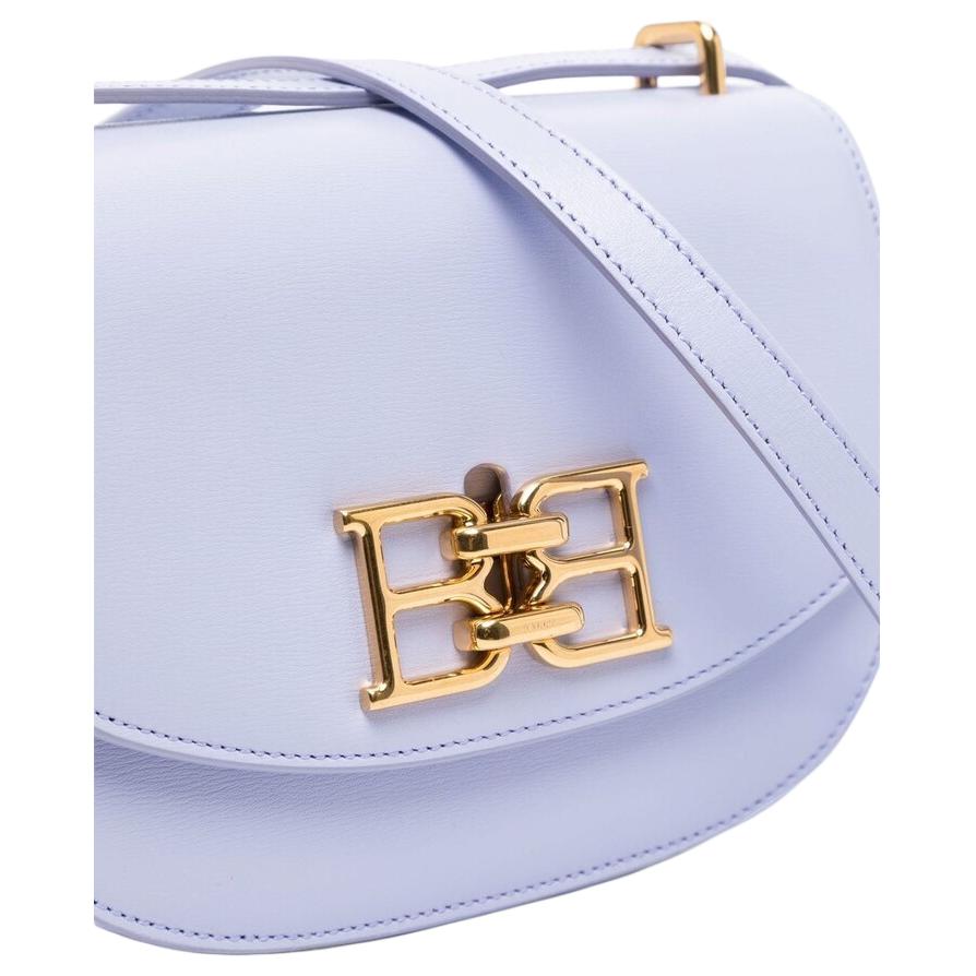 Bally Mini Round Design Hardware Leather Shoulder Crossbody Bag Women bags Light-Purple 6301584