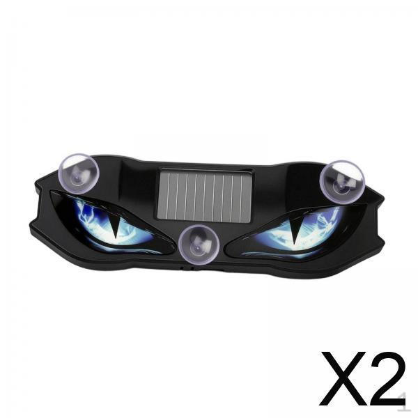 2 Solar Powered Lights with LED Suction Cups for Driver And Rear Window.