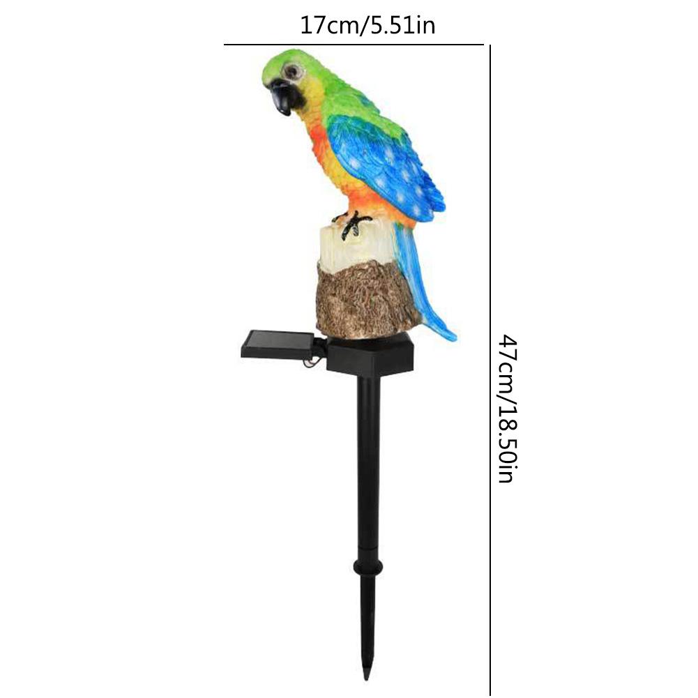 LED Solar Outdoor Lights with Bird Feeder Decoration Atmosphere Light Cute Garden Decorative Stake for Outdoor Villa Yard Decor
