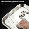 Smooth Edge Divided Lunch Plate 304 Stainless Steel Kids Dinner Plate, Tray with Dip Metal for Children Sauce Dish Dumplings Sushi, Creative