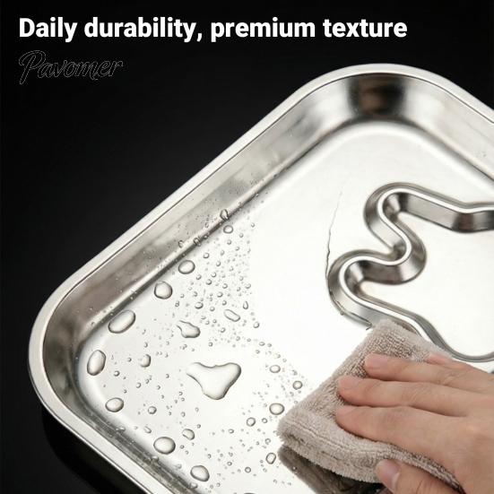 Smooth Edge Divided Lunch Plate 304 Stainless Steel Kids Dinner Plate, Tray with Dip Metal for Children Sauce Dish Dumplings Sushi, Creative