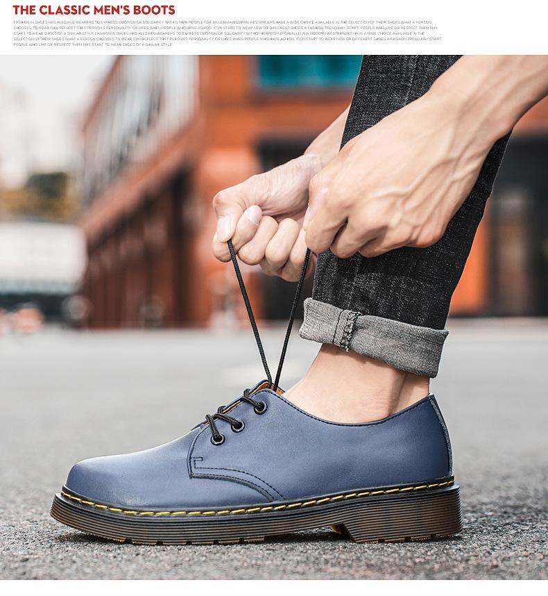 1461 Plus Size Unisex Cowhide Leather Casual Shoes