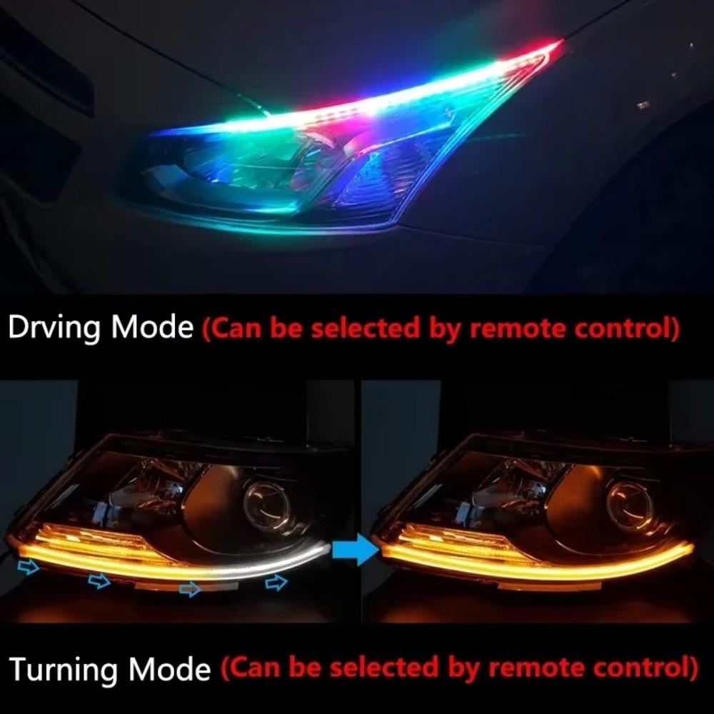APP Control RGB LED Strip 12V Atmosphere Foot Light Waterproof Car Running Lights Moto