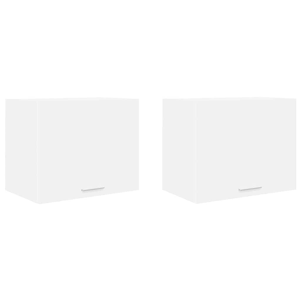 Wall Mounted Cabinet with Door 2 pcs White 50 x 31 x 40 cm Engineered Wood