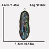 6pcs Real Natural Abalone Shell Geometric Charm Stainless Steel Charms For Jewelry Making Supplies Ocean Pendants DIY Materials