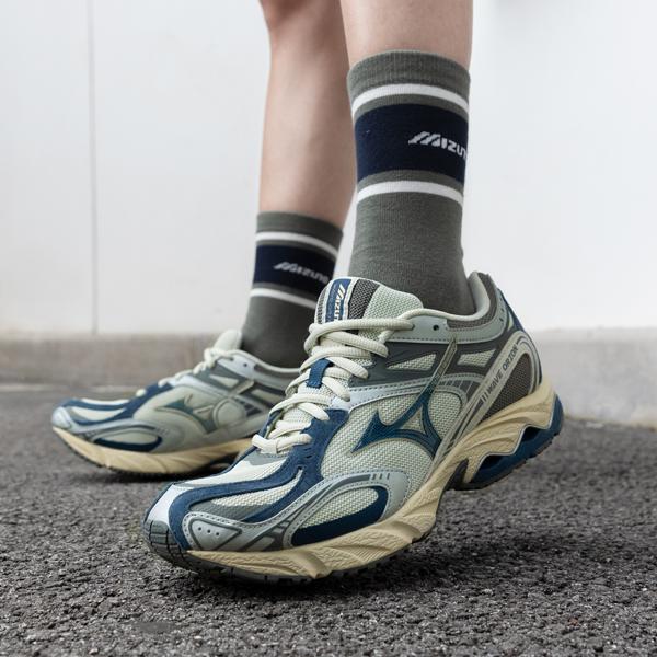 Mizuno Wave Orion Comfortable Versatile Slip Resistant Durable Low Top Lifestyle Casual Shoes Unisex Sneakers Retro-Blue D1GH232102