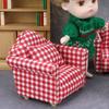 Pretend Play 1:6/1:12 Dollhouse Furniture Doll House Accessories Simulation Plaid Pillow  Gifts