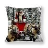 Povlaky na polštáře s vánoční tématikou Autodoplňky Kancelář Santa Claus Pohovka do obývacího pokoje Domácí povlaky na polštáře