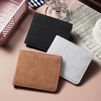 New Ultra-thinMulti-card Slot Men Wallet Fashion Folding Large-capacity Coin Purse PU Leather Short PurseCredit Card/ID Holders