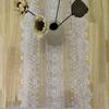 French White Embroidered Coffee Table Table Cloth Retro Style TV Cabinet Decorative Cloth Cover Towel Water Soluble Lace Mesh Table Flag