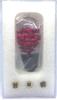 Shift Knob, Underwater Flowers, 3.9 inches (100 mm), Japanese and Showa Retro Emo Adapter, Crystal, Solid Color, Flower, Cat (Purple)