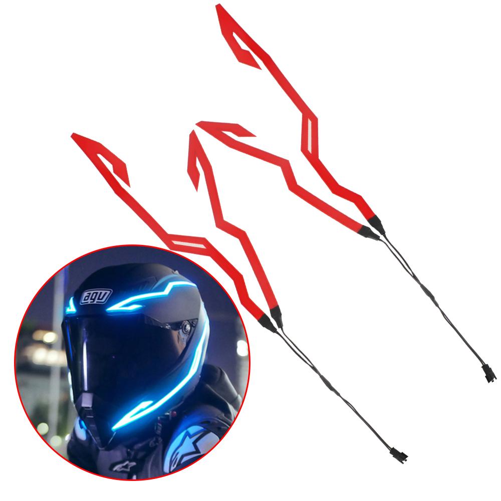 Refit Cold Light Strip Waterproof Blinker Motorcycle Helmet LED Light Sticker Cycling Warning Lights Universal night light