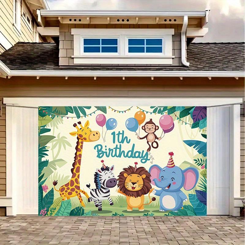 1st Birthday Banner, Cute Photo Backdrop Wall Decor for Baby Party