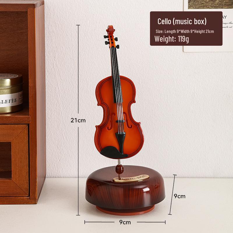 Retro Gramophone-Style Music Box: Nostalgic Desktop Ornament for Living Room or Bedroom Decor