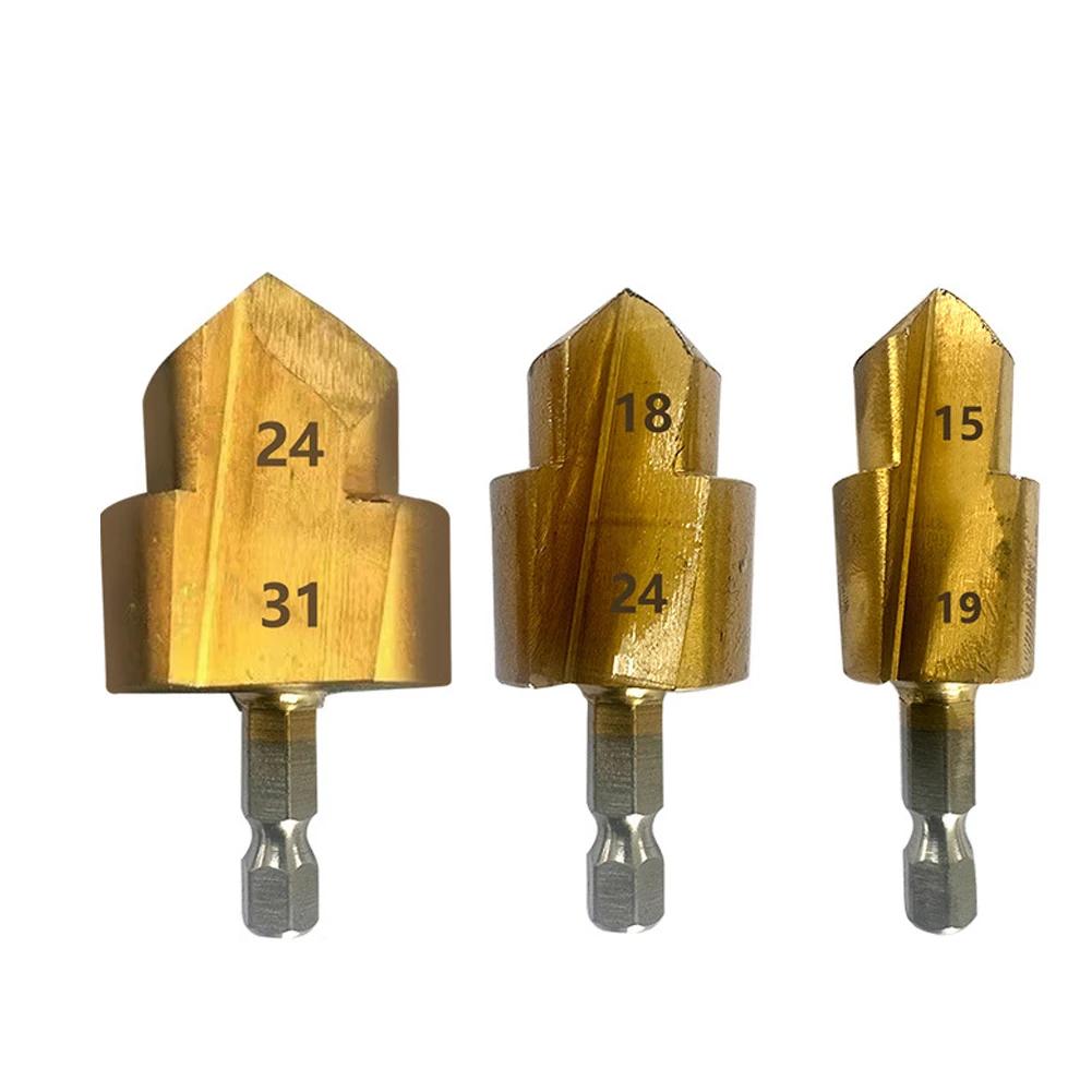 Spigot Reamer 6.35mm Hexagonal Shank PPR Plastics Pipes Spigot Expander Practical Drill Bit Plumber's Reaming Tools