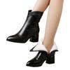 Dame Mote Ankelstøvletter Kvinnelig Høst Vinter Nye Spisse Firkantede Hæler Svarte Retro Kjole Selskap Damer Høst Vinter Korte Støvletter