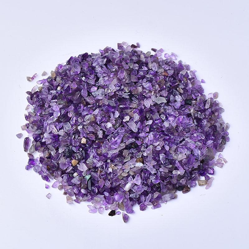 Natural Crystal Collection: White Quartz, Rose Quartz, Yellow Crystal, Amethyst, Green Aventurine, Fluorite, East Sea Crystal Stones. 2-5mm 100g аметист