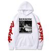 Japanese Anime Berserk Guts Print Manga Hoodie Fashion Autumn Winter Fleece Streetwear Tops