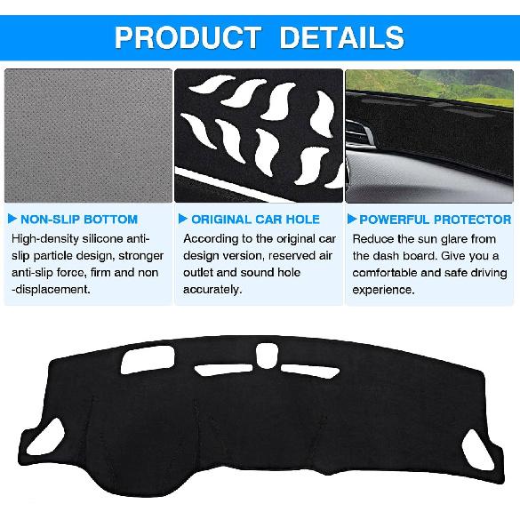 Autorder  Fit For Dashboard Cover Mat For -2025 2026 Chevrolet Trailblazer Accessories Dash Mat Flannel Nonslip Dash Cover Sunshade Glare UV Rays