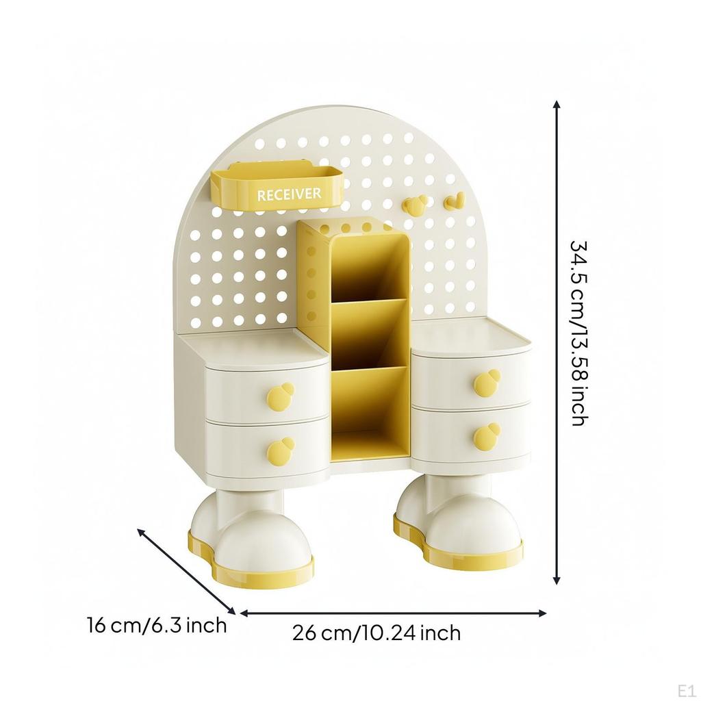 Pegboard Desk Organizer Multifuncional Desktop with Drawers MultiFunctional Organizador