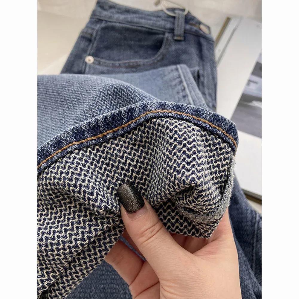 Blugi lați pentru femei, cu talie înaltă, stil retro la modă, 2025
