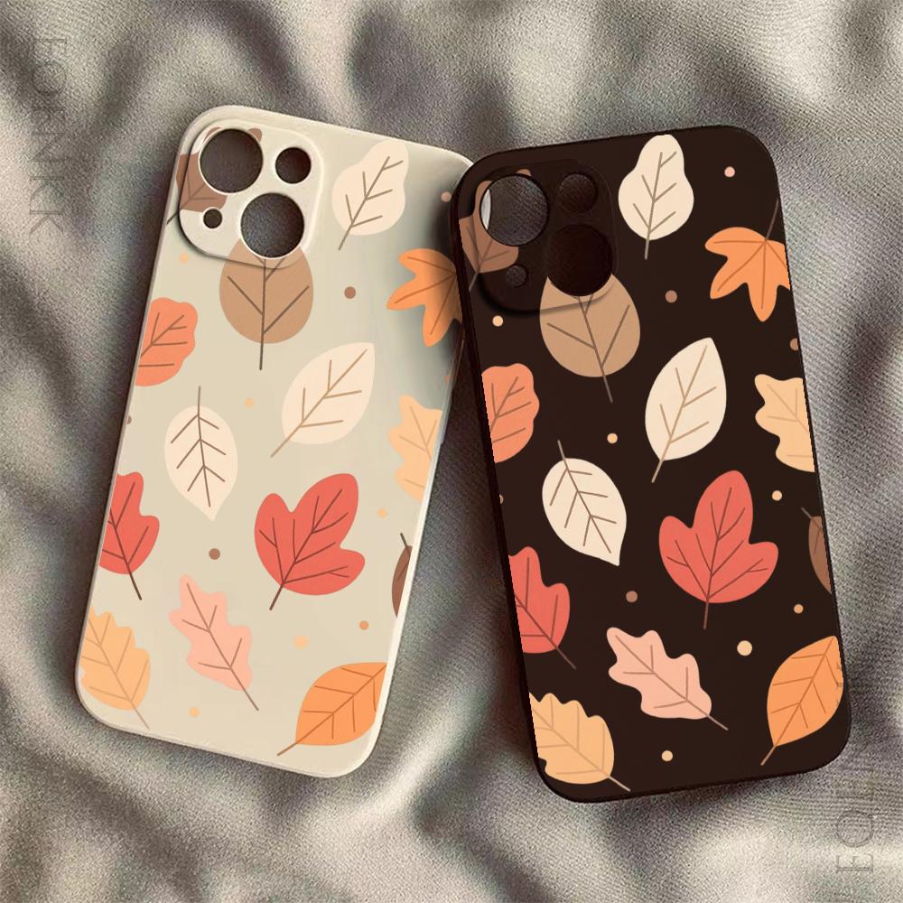 Autumn Leaves Pattern Soft TPU Phone Case for Xiaomi Redmi Note 14 13 12 11 10 9 8 7 Pro Shockproof Anti-Slip Cover