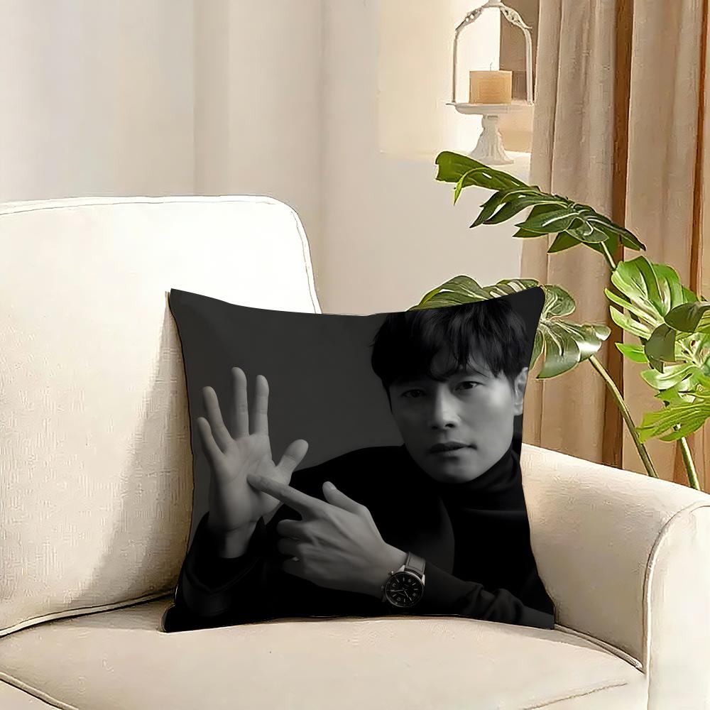 Musife Lee Byung Hun actor Cushion Cover Reversible Plush Pillow Cover Soft Fluffy Home Decor for Sofa Bedroom