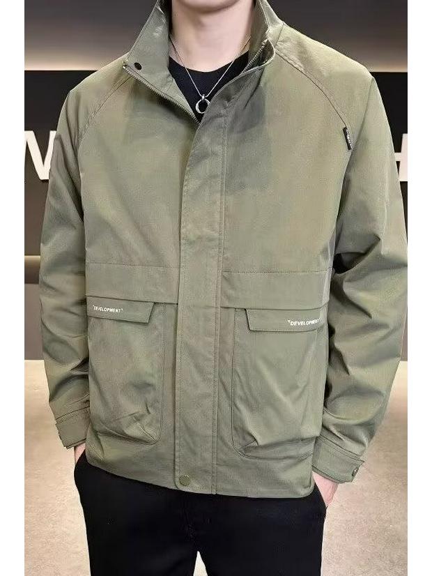 Trendy Men's Stand-Collar Padded Workwear Jacket - Warm, Loose, Versatile Autumn/Winter Outerwear