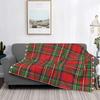 Coperte Plaid Tartan Rosso Clan Stewart Coperta in Flanella Ultra-Morbida Leggera Decorazione per la Casa Pile per Uomini Donne Bambini