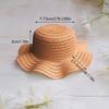 Wavy Edge Cute Straw Hat BJD Straw Hat Pet Hat Cotton Baby Hat Mini Hat Doll Hat Toy Hat Small Hat
