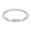 925 Silver Hip Hop Tennis Bracelet with Cubic Zirconia