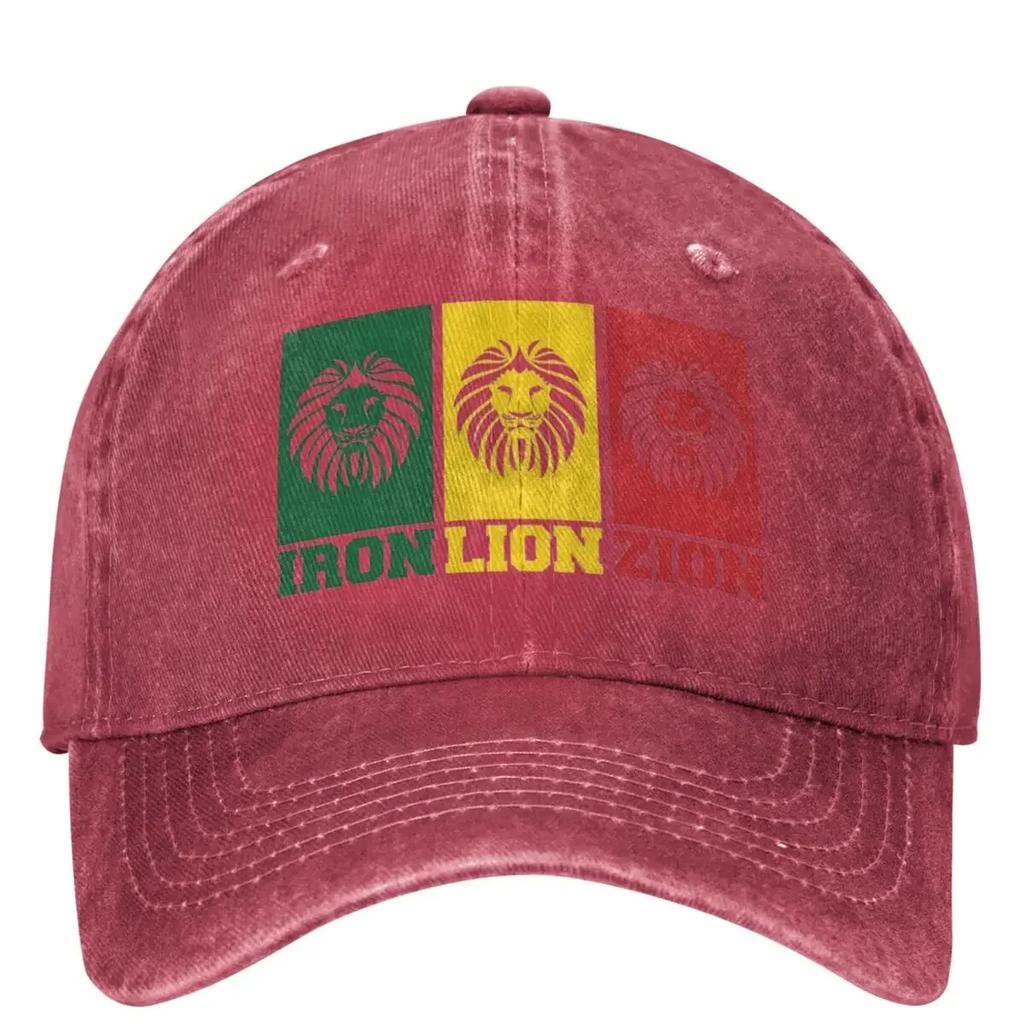Iron Lion Zion Baseball Cap Classic Print Outdoor Sports Sunscreen Washed Trucker Hat Unisex Men Fashion Custom  Baseball Caps