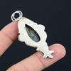 Natural Labradorite Gemstone Pendant Flower 925 Sterling Silver Indian Jewelry