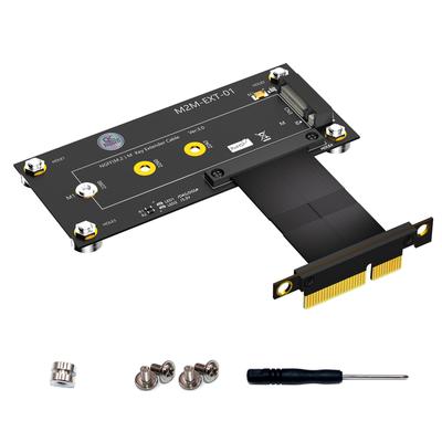 NGFF M.2 NVME M-Key SSD To PCIExpress X1 Extension Cable Board with Magnetic Pad Supports 2230 2242 2260 2280 NVME SSD
