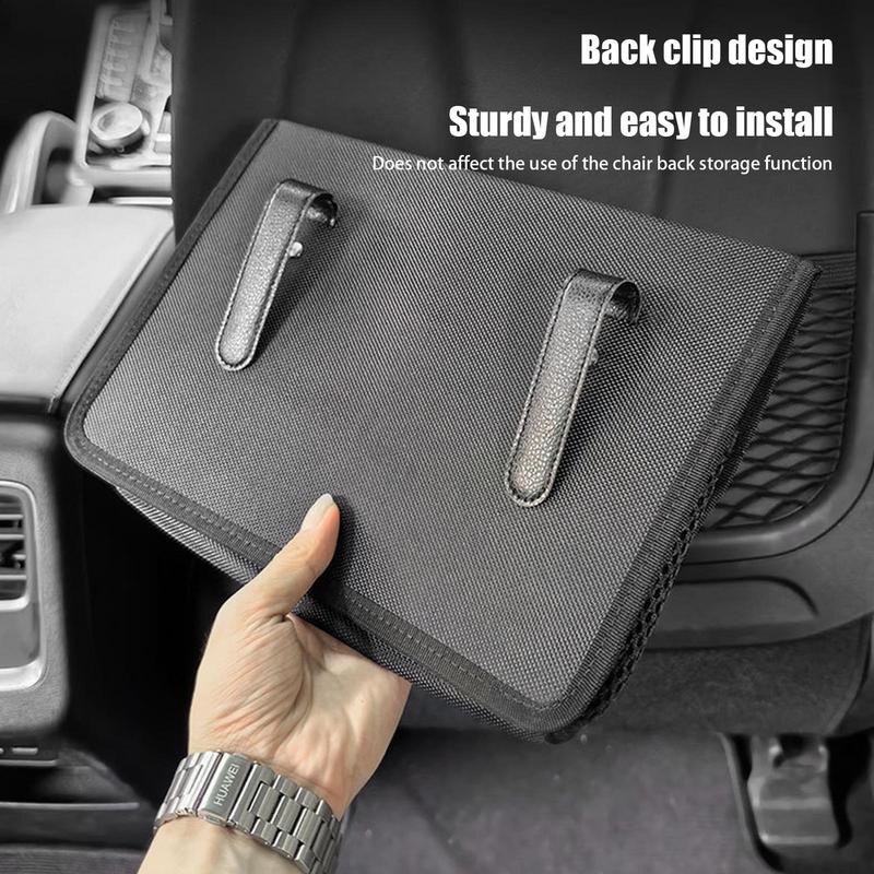 Car Trash Can For Back Seat Large Capacity Foldable Waterproof Bag Auto Back Seat Storage Bag For Family Friends Files Toys