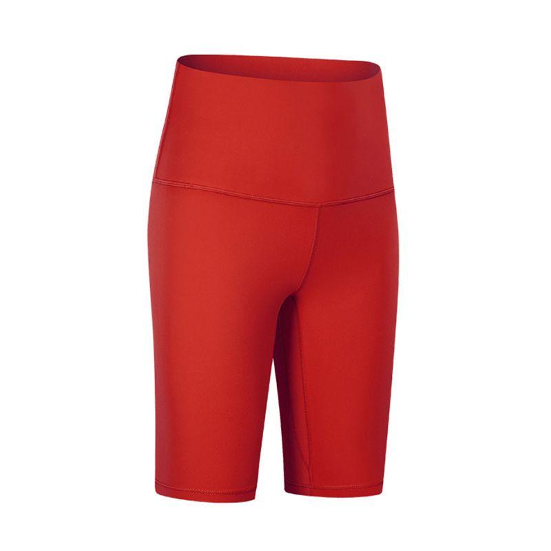 

Original Half Length Yoga Pants Women s Outwear Summer Thin Nude Feel Sports Tight Fitness Middle Pants Women s High Waist Hip Lift Cinnabar Red L/8 (Recommendation 60.00 kg-65.00 kg