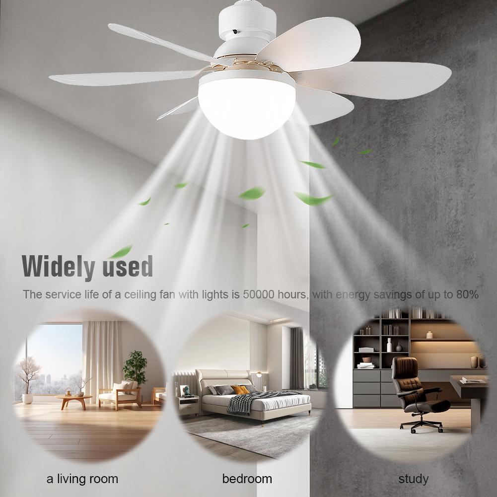 40/52cm LED Socket Fan Light Screw Ceiling Fan with Light and Remote, E27 Socket Fan with LED for Bathroom, Bedroom, Kitchen