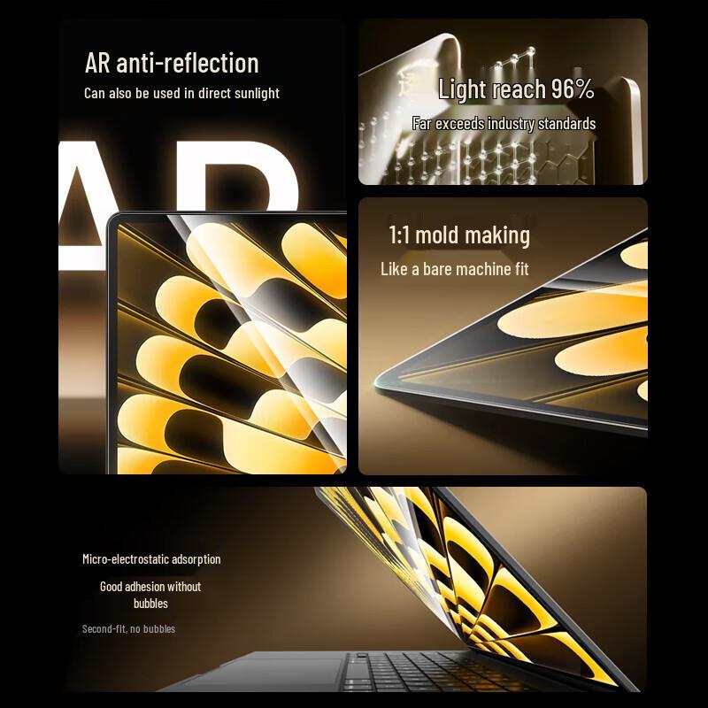 BIAZE AR Anti-Glare Screen Protector for MacBook Air 13.6-inch (M2/M3, 2024)