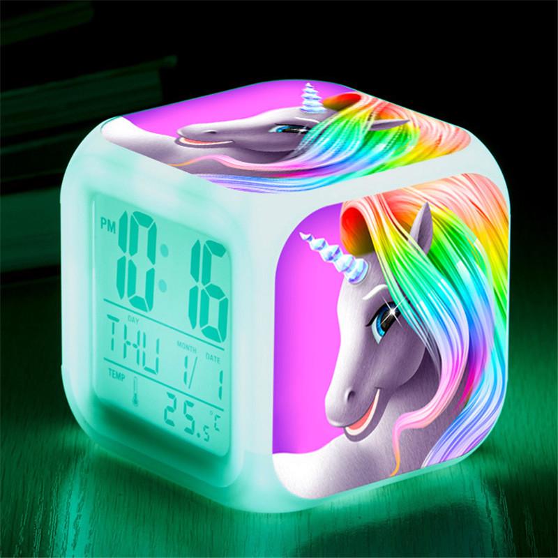 Unicorn Led Alarm Clock 7 Colors Changing Digital Night Light Desk Kids Gift At Affordable S Free Real Reviews With Photos Joom Unicorn Led Alarm Clock 7 Colors, Talking Alarm Clock For Kids