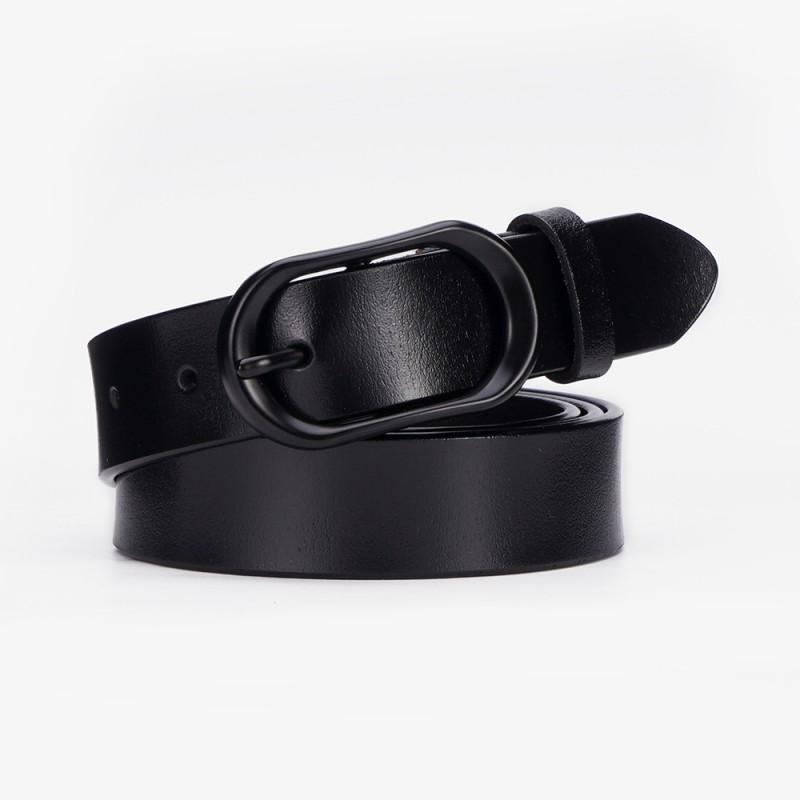 Womens Vintage Leather Belt With Alloy Buckle Slim Fit Waist Cincher Jeans Casual Pants 95 cm
