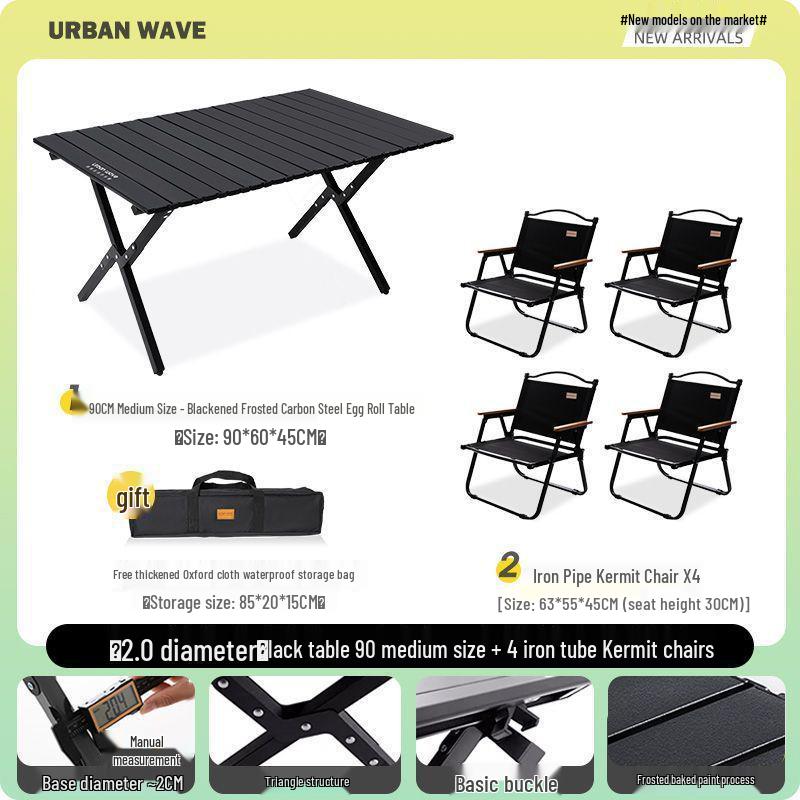 Portable Outdoor Folding Table and Chair Set for Camping and Picnic