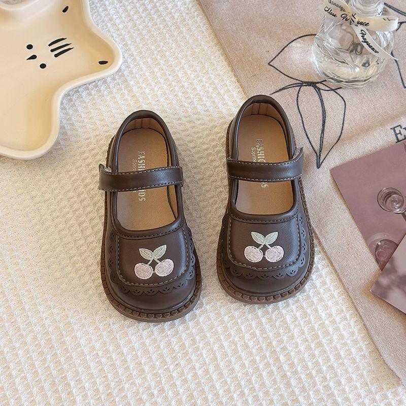 

2025 Girls Leather Princess Shoes: Spring/Autumn Soft Sole Toddler Shoes 16.8cm - Size 27 коричневий