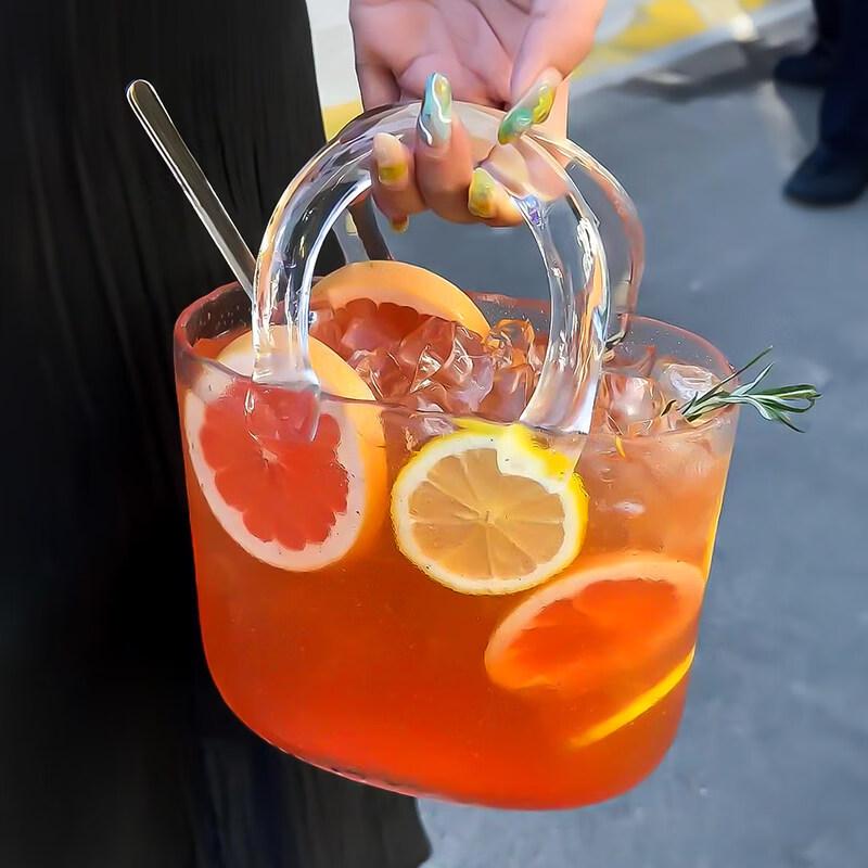 OLOEY Creative Handbag Design Glass Cup
