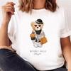 Cartoon Bear Print T Shirt Casual Y2k Harajuku Fashion Unisex Unisex Summer Spring Short Sleeve Oneck Aesthetic Tee