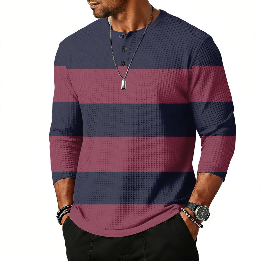 Men's Raglan Sleeve Three-quarter Sleeve Top