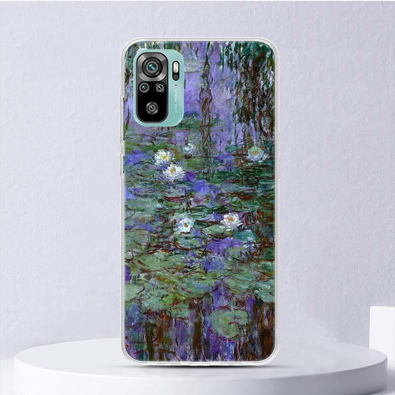 Claude Monet Garden Lotus Bridge Soft Case For Xiaomi Redmi Note 14 13 12S 11S 10S 12 Pro Plus Phone Cover 11 10 11E 11T Note14
