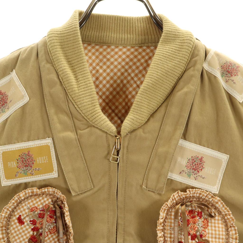 PINK HOUSE Made In Japan Blouson Beige Lightly Padded Women Used