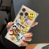 Clear Square Back Tube Case Protection For iPhone 14 Pro Max 13 11 16 ProMax 15 Plus 12 Anti-Oxygen,Cartoon Anime Pattern Casing